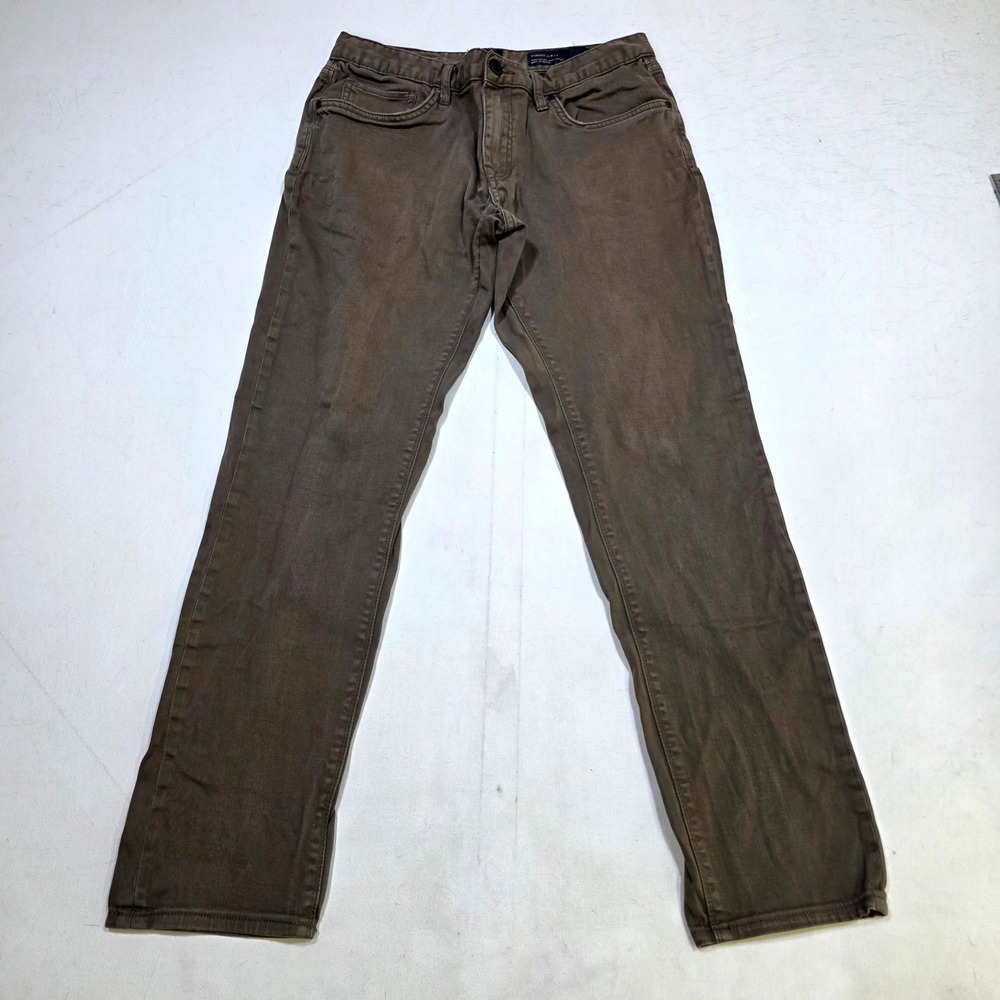 Roark HWY 133 Denim Pants Mens 33x32 Brown Standard Slim Fit Open Roads HWY133